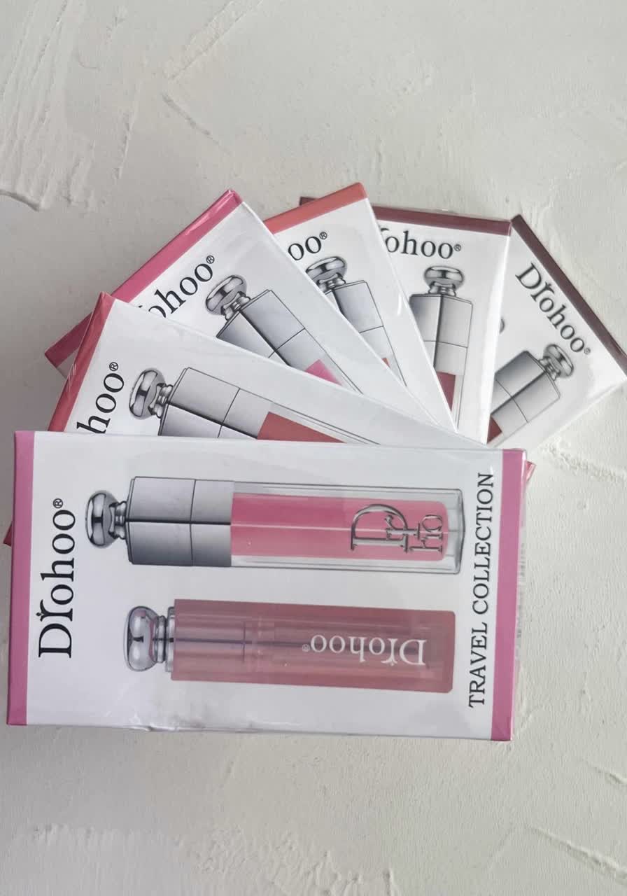 پک لیپ گلس و بالم لب طرح دیور Drohoo