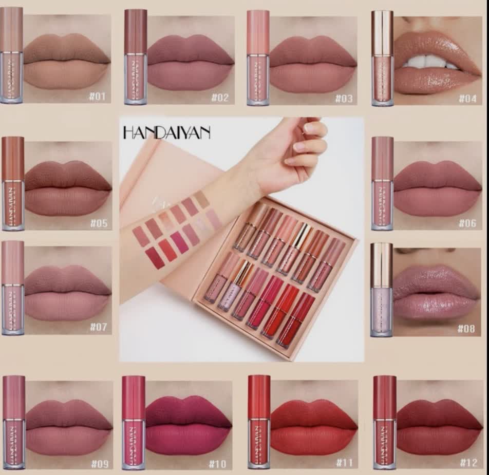 پک رژ مایع ۱۲ عددی هندیان اصل و مات