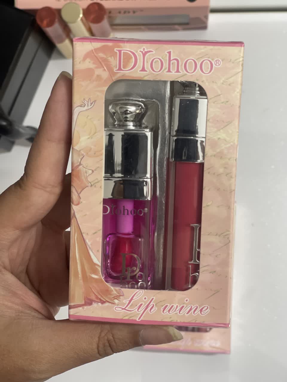 پک لیپ گلاس و رژ طرح دیور کادو